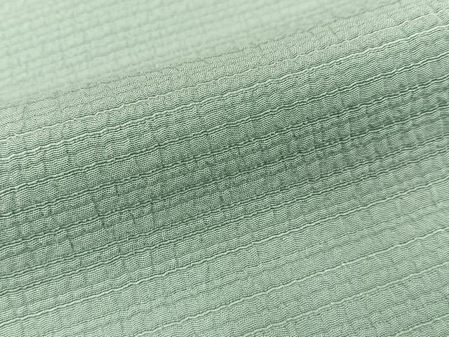 平和屋着物▽本加賀友禅作家　押田正義監修　色無地　単衣　裏葉柳色　正絹　逸品　BAAX6436hj