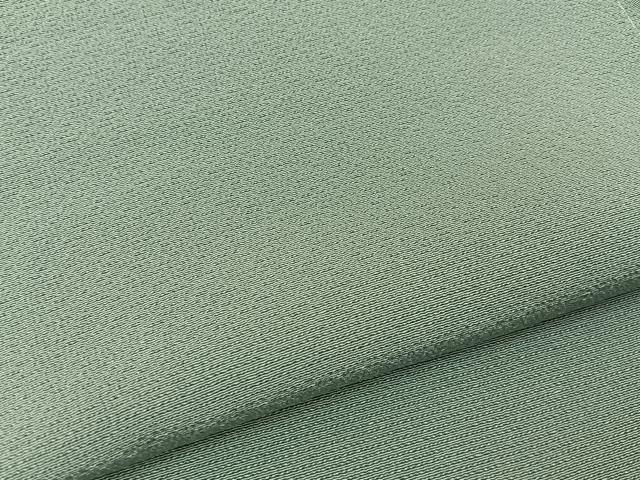 平和屋着物▽上質な色無地　単衣　錆青磁色　正絹　逸品　BAAX6440hj