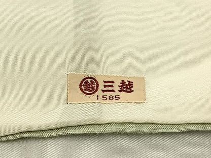 平和屋着物▽訪問着　単衣　紬地　霞文　三越扱い　正絹　逸品　BAAX6447hj