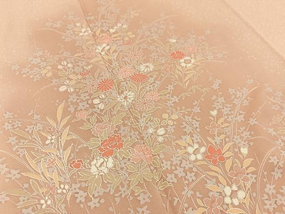 平和屋着物■訪問着　草花文　正絹　逸品　BAAX6453hj