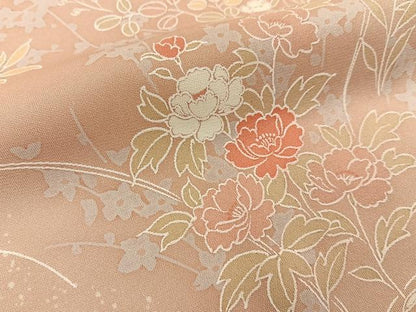 平和屋着物■訪問着　草花文　正絹　逸品　BAAX6453hj