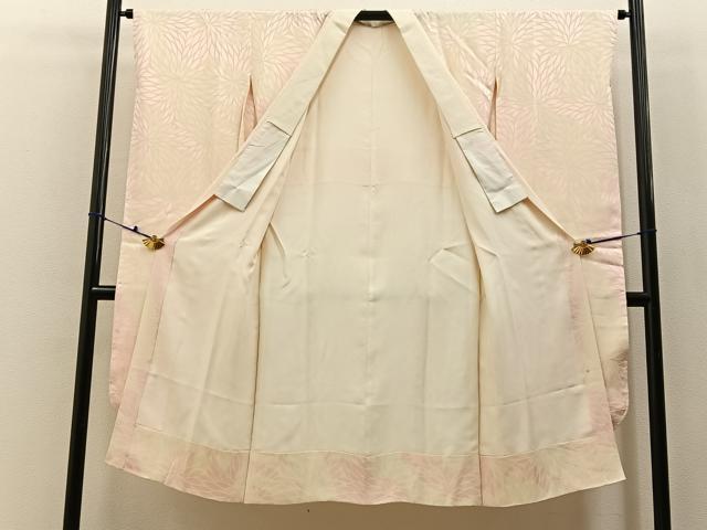 平和屋着物■振袖用長襦袢　袷　束ね熨斗　菊地紋　正絹　逸品　BAAX6457hj