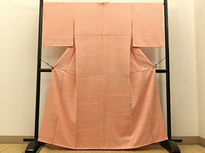平和屋着物■上質な小紋　杢目地紋　正絹　逸品　BAAX6458hj
