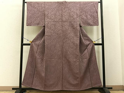 平和屋着物■上質な色無地　樹林地紋　鴇浅葱色　正絹　逸品　未使用　BAAX6459hj