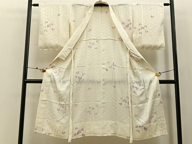 平和屋着物■長襦袢　無双仕立て　舞蝶文　正絹　逸品　BAAX6460hj