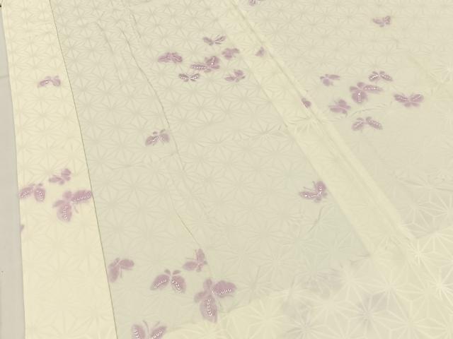 平和屋着物■長襦袢　無双仕立て　舞蝶文　正絹　逸品　BAAX6460hj