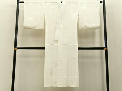 平和屋着物■長襦袢　無双仕立て　草花地紋　正絹　逸品　BAAX6462hj