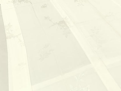 平和屋着物■長襦袢　無双仕立て　草花地紋　正絹　逸品　BAAX6462hj