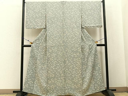 平和屋着物■上質な小紋　菊尽くし　正絹　逸品　BAAX6471hj