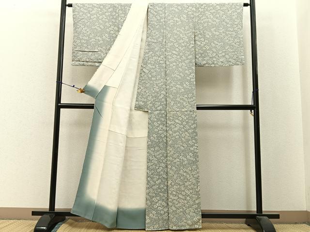平和屋着物■上質な小紋　菊尽くし　正絹　逸品　BAAX6471hj
