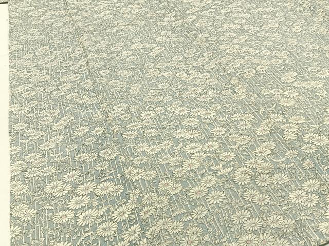 平和屋着物■上質な小紋　菊尽くし　正絹　逸品　BAAX6471hj