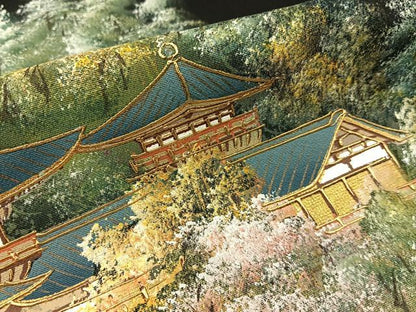 平和屋着物■豪華黒留袖　作家物　手描き　平等院　金彩　正絹　逸品　BAAX6476hj