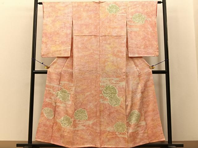 平和屋着物■訪問着　駒刺繍　絞り　乱菊　暈し染め　金彩　正絹　逸品　BAAX6483hj
