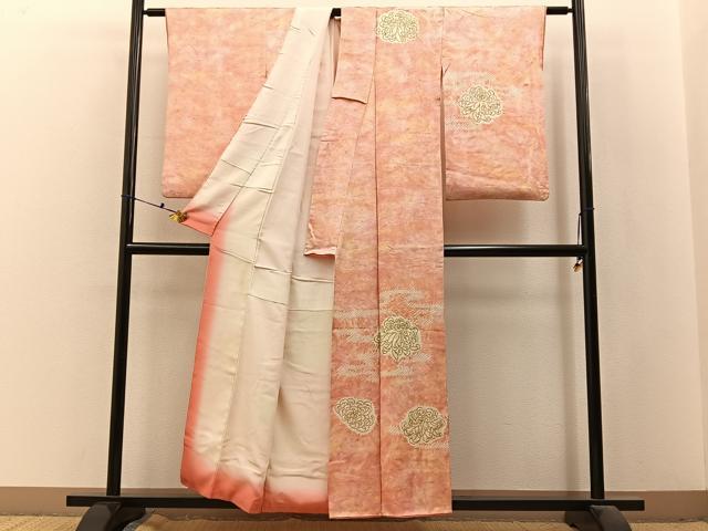 平和屋着物■訪問着　駒刺繍　絞り　乱菊　暈し染め　金彩　正絹　逸品　BAAX6483hj