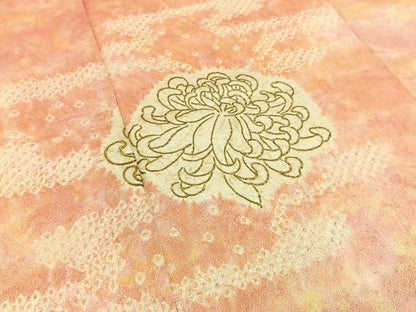 平和屋着物■訪問着　駒刺繍　絞り　乱菊　暈し染め　金彩　正絹　逸品　BAAX6483hj