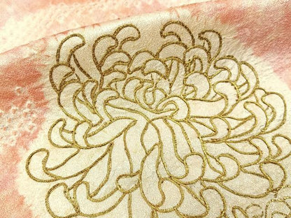 平和屋着物■訪問着　駒刺繍　絞り　乱菊　暈し染め　金彩　正絹　逸品　BAAX6483hj