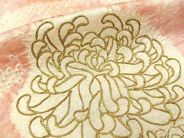 平和屋着物■訪問着　駒刺繍　絞り　乱菊　暈し染め　金彩　正絹　逸品　BAAX6483hj