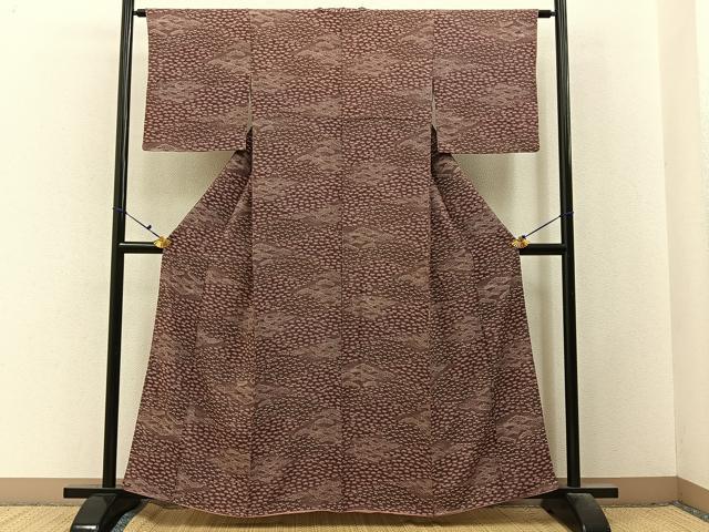 平和屋着物■江戸小紋　松　正絹　逸品　BAAX6485hj