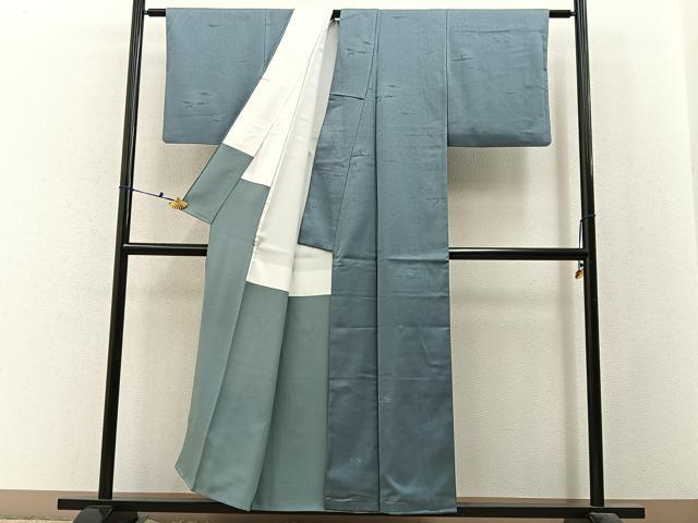 平和屋着物■上質な小紋　枝葉文　正絹　逸品　BAAX6491hj
