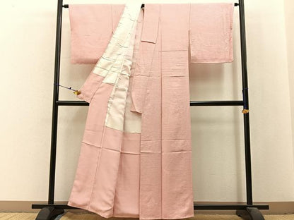 平和屋着物■上質な色無地　有職花地紋　虹色　正絹　逸品　未使用　BAAX6499hj