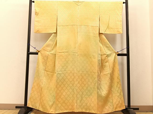 平和屋着物■上質な小紋　花青海波地紋　暈し染め　正絹　逸品　BAAX6502hj