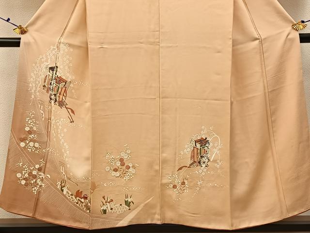 平和屋着物■訪問着　御所解花鳥文　暈し染め　金彩　正絹　逸品　BAAX6506hj