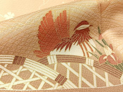 平和屋着物■訪問着　御所解花鳥文　暈し染め　金彩　正絹　逸品　BAAX6506hj