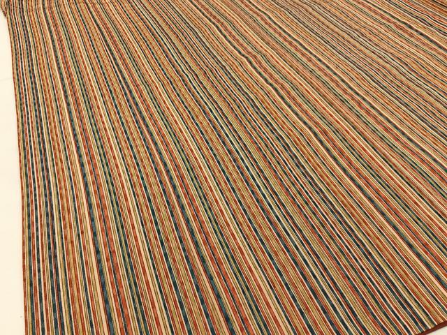 平和屋着物■上質な小紋　縞　正絹　逸品　BAAX6510hj