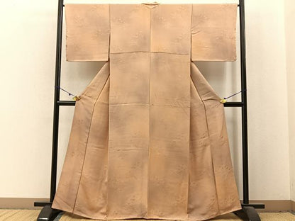 平和屋着物■上質な小紋　草花地紋　暈し染め　正絹　逸品　未使用　BAAX6512hj
