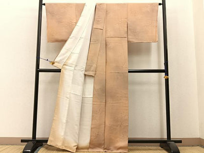 平和屋着物■上質な小紋　草花地紋　暈し染め　正絹　逸品　未使用　BAAX6512hj