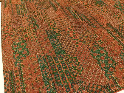 平和屋着物■上質な小紋　更紗花文　正絹　逸品　未使用　BAAX6516hj