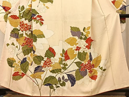 平和屋着物■豪華振袖　駒刺繍　紫陽花　金彩　正絹　逸品　BAAX6530hj