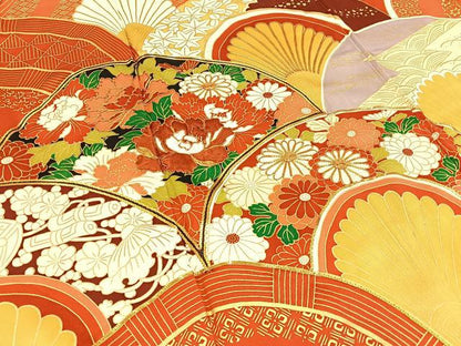 平和屋着物■豪華振袖　駒刺繍　花青海波　金彩　正絹　逸品　BAAX6531hj