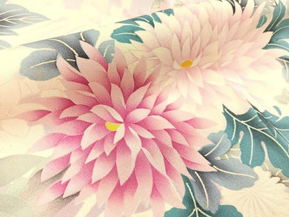 平和屋着物■豪華振袖　草花文　暈し染め　正絹　逸品　BAAX6537hj