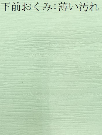 平和屋着物■上質な色無地　霞地紋　白緑色　正絹　逸品　BAAX6543hj