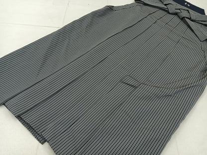 平和屋着物●男性　行灯袴　縞　正絹　逸品　BAAX6551hj