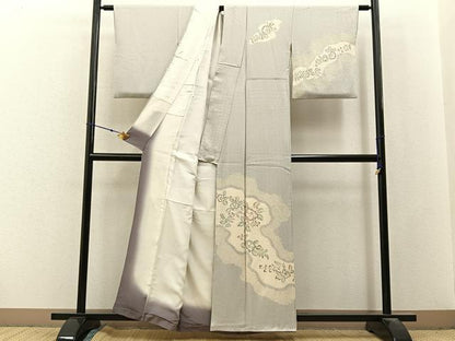 平和屋着物■訪問着　辻が花　手描き　絞り　正絹　逸品　BAAX6554hj