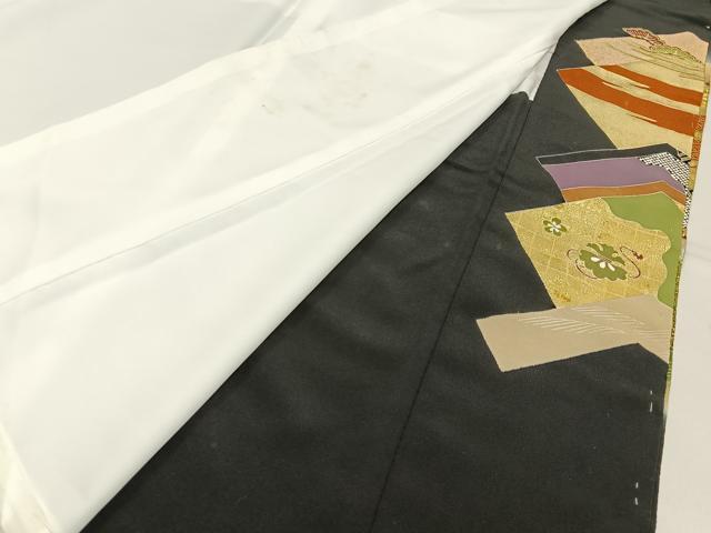 平和屋着物■豪華黒留袖　作家物　駒刺繍　宝尽くし御所車文　暈し染め　金銀彩　正絹　逸品　未使用　BAAX6559hj