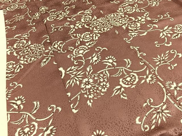 平和屋着物■上質な小紋　更紗花唐草文　三越扱い　正絹　逸品　BAAX6560hj