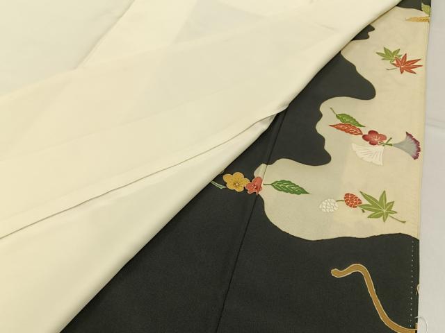 平和屋着物■豪華黒留袖　作家物　花籠文　金彩　正絹　逸品　BAAX6561hj