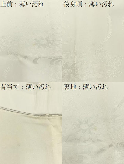 平和屋着物■長襦袢　無双仕立て　立涌菊地紋　洗える着物　BAAX6565hj