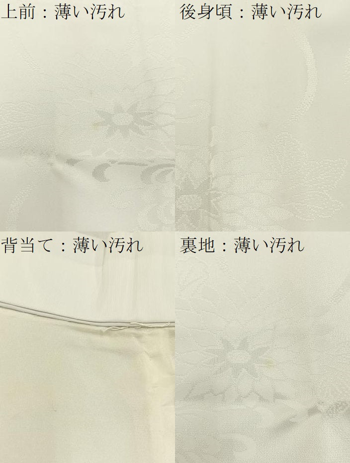 平和屋着物■長襦袢　無双仕立て　立涌菊地紋　洗える着物　BAAX6565hj