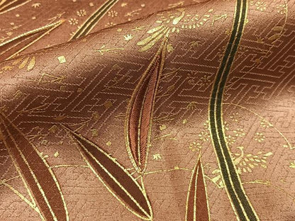 平和屋着物■訪問着　駒刺繍　雲重ね草葉文　暈し染め　金彩　正絹　逸品　BAAX6567hj