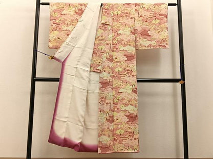 平和屋着物■上質な小紋　風景文　正絹　逸品　BAAX6568hj
