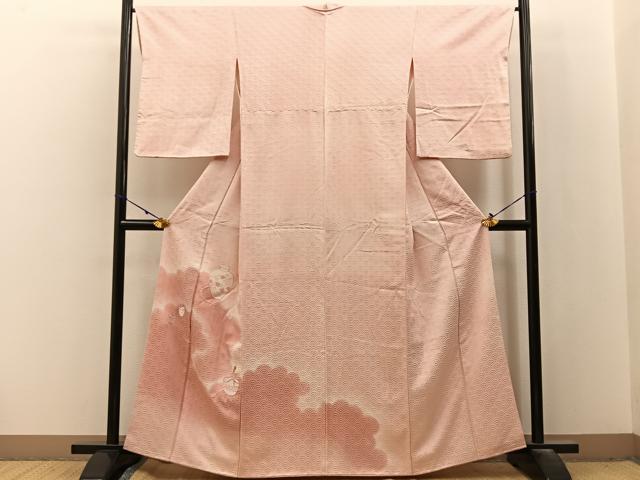 平和屋着物■訪問着　総刺繍　仕覆陶器花文　暈し染め　正絹　逸品　BAAX6571hj