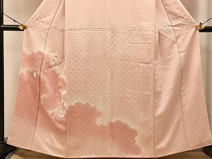 平和屋着物■訪問着　総刺繍　仕覆陶器花文　暈し染め　正絹　逸品　BAAX6571hj