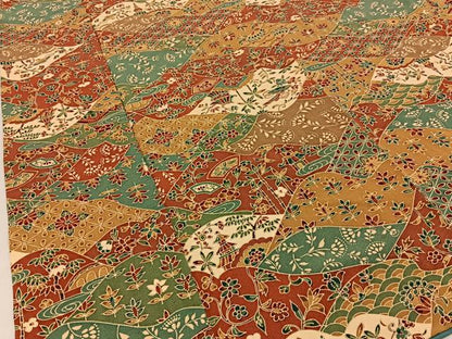 平和屋着物■上質な小紋　風景花文　正絹　逸品　BAAX6573hj