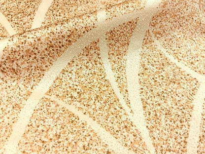 平和屋着物■上質な小紋　草葉文　たたき染め　正絹　逸品　BAAX6575hj