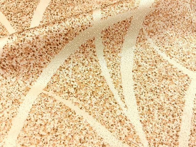 平和屋着物■上質な小紋　草葉文　たたき染め　正絹　逸品　BAAX6575hj