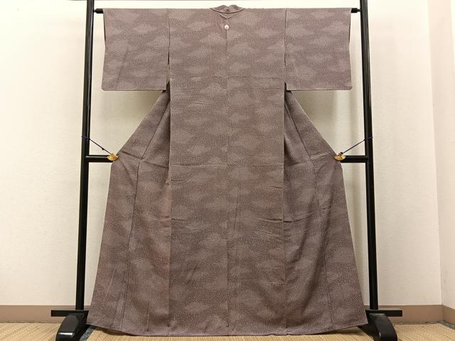 平和屋着物■上質な小紋　あられ文様　大丸扱い　正絹　逸品　BAAX6578hj